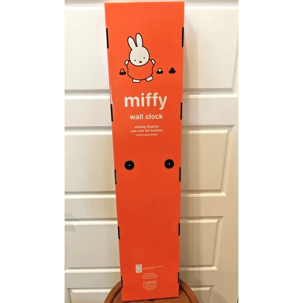 Miffy 36 In Long Wall Clock ~Wristwatch Design 36in×8 ~Black &White NIB